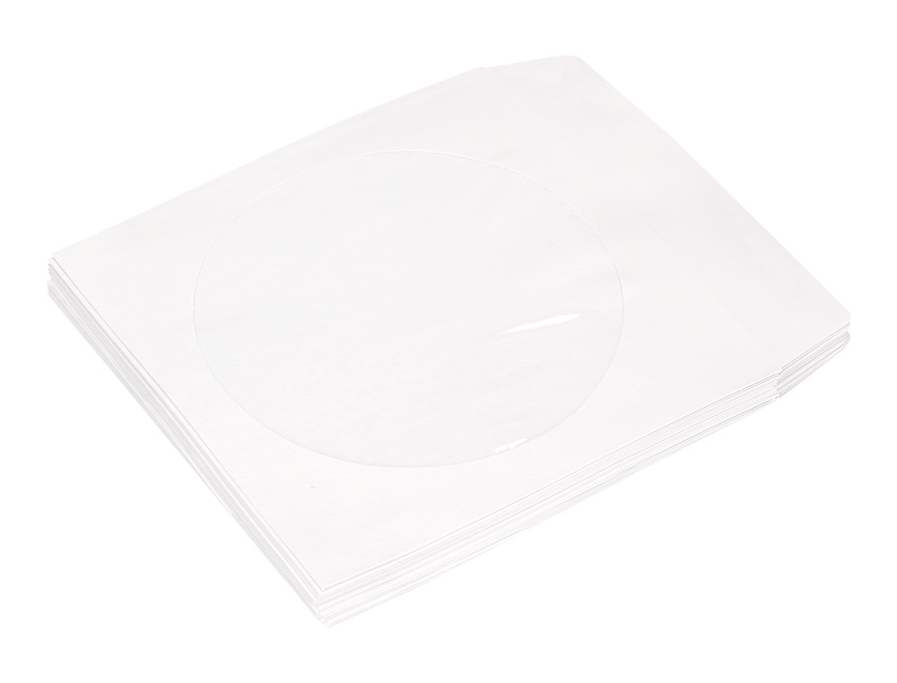 SOBRE PARA CD Q-CONNECT CON VENTANA TRANSPARENTE Y SOLAPA PACK DE 50 UNIDADES