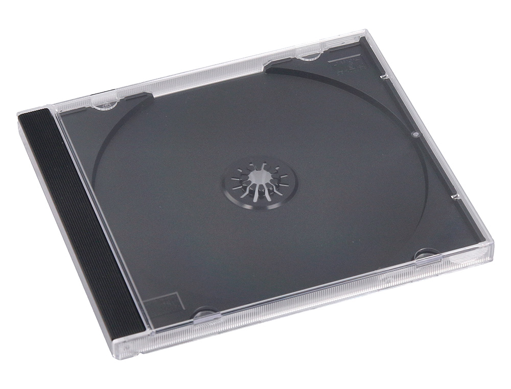 CAJA DE CD Q-CONNECT -CON INTERIOR NEGRO -PACK DE 10 UNIDADES