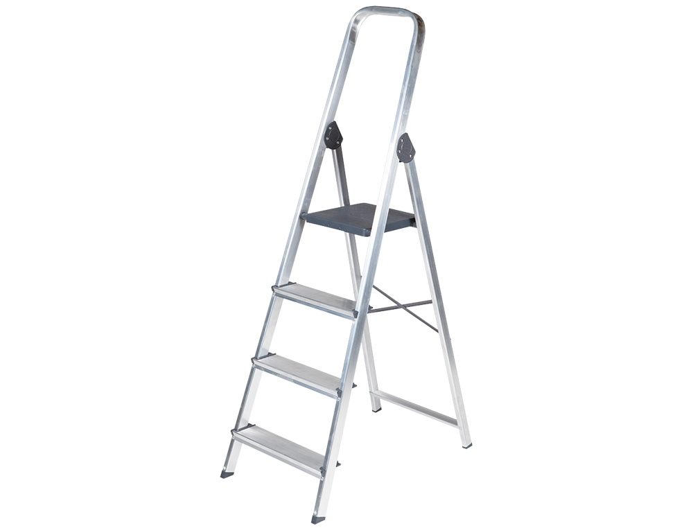 ESCALERA Q-CONNECT DE ALUMINIO 4 PELDAOS 860X462X1470 MM PESO MAXIMO 150 KG EN-131