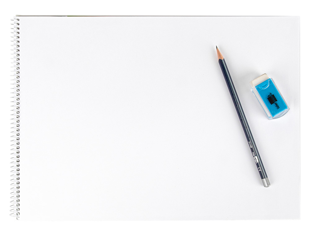 BLOC DIBUJO LIDERPAPEL ESCOLAR ESPIRAL 230X325MM 20 HOJAS 90 GR/M2 SIN RECUADRO