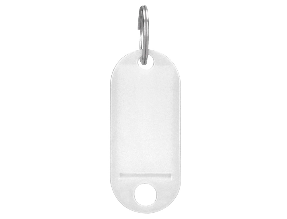 LLAVERO PORTAETIQUETAS Q-CONNECT COLOR BLANCO EXPOSITOR DE 100 UNIDADES