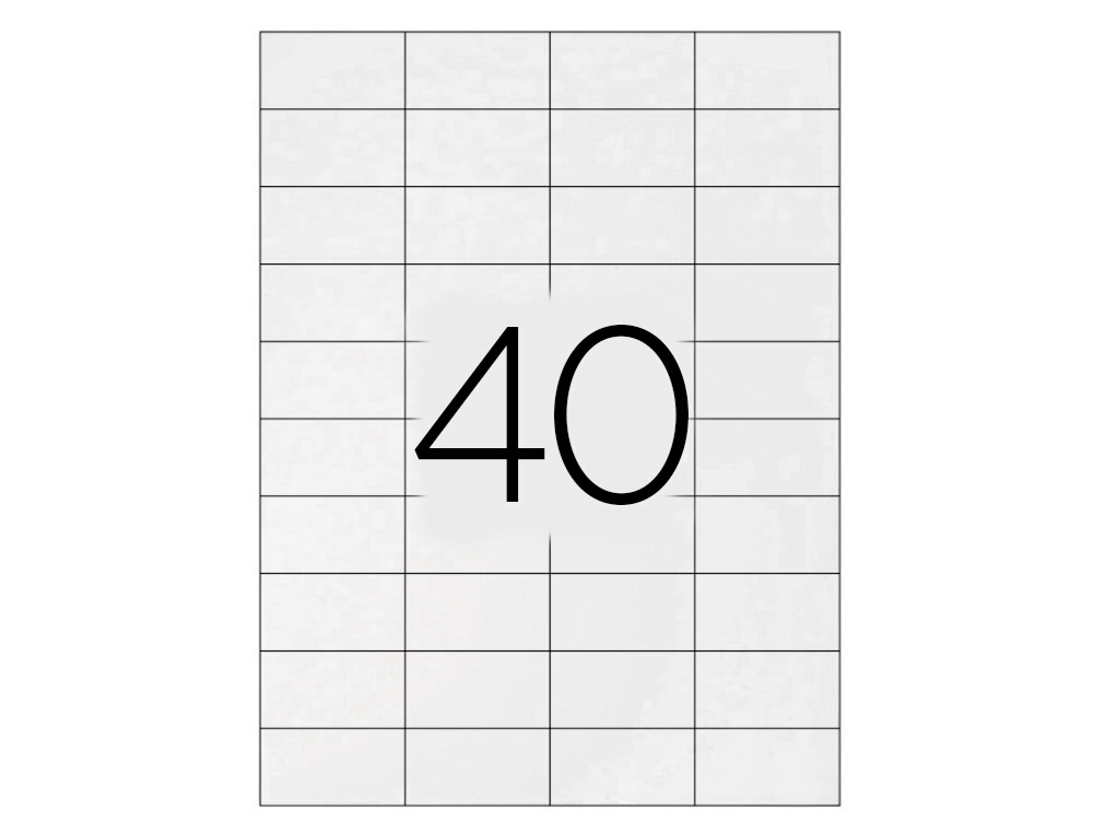 ETIQUETA ADHESIVA Q-CONNECT KF00574 -TAMAO 52,5X29,7 MM -FOTOCOPIADORA -LASER -INK-JET-CAJA CON 100 HOJAS DIN A4