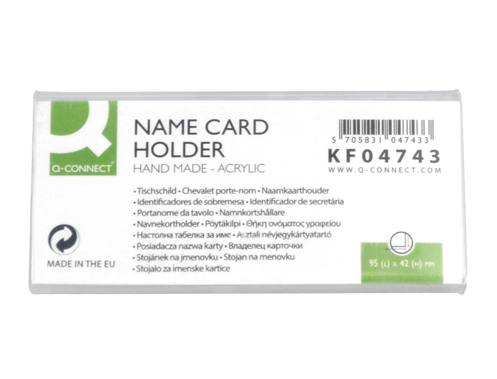 IDENTIFICADOR SOBREMESA Q-CONNECT METACRILATO 95X42 MM REF.5730
