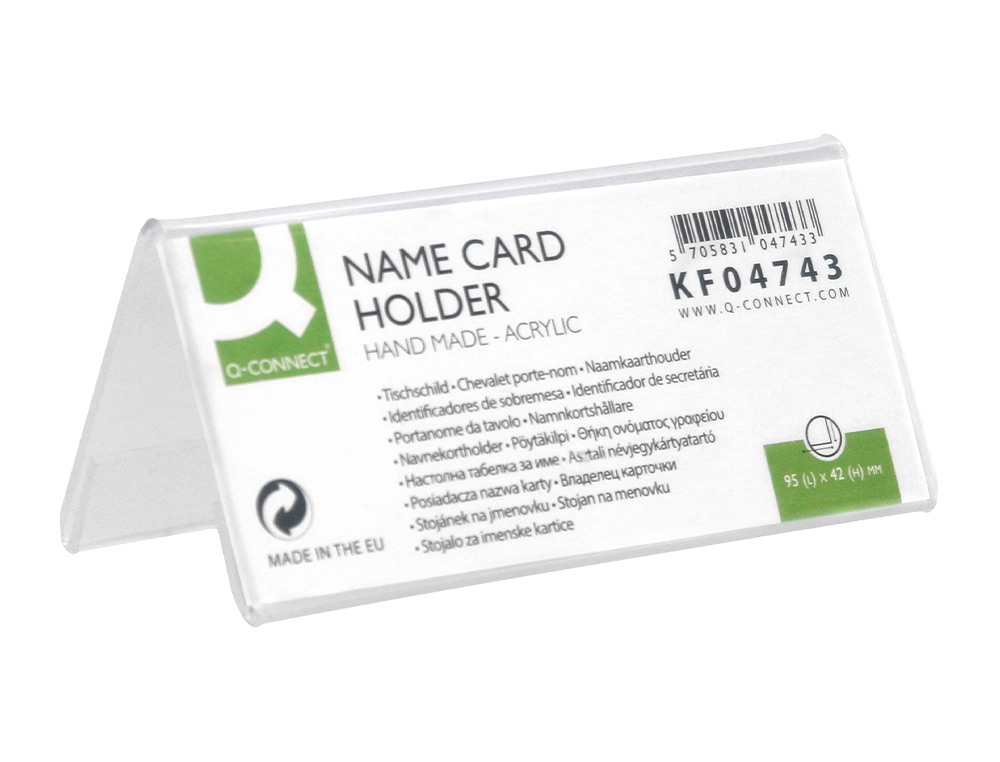 IDENTIFICADOR SOBREMESA Q-CONNECT METACRILATO 95X42 MM REF.5730