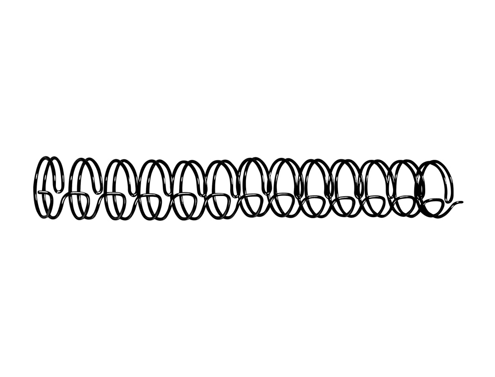 ESPIRAL WIRE 3:1 7,9 MM N.5 NEGRO CAPACIDAD 60 HOJAS CAJA DE 100 UNIDADES