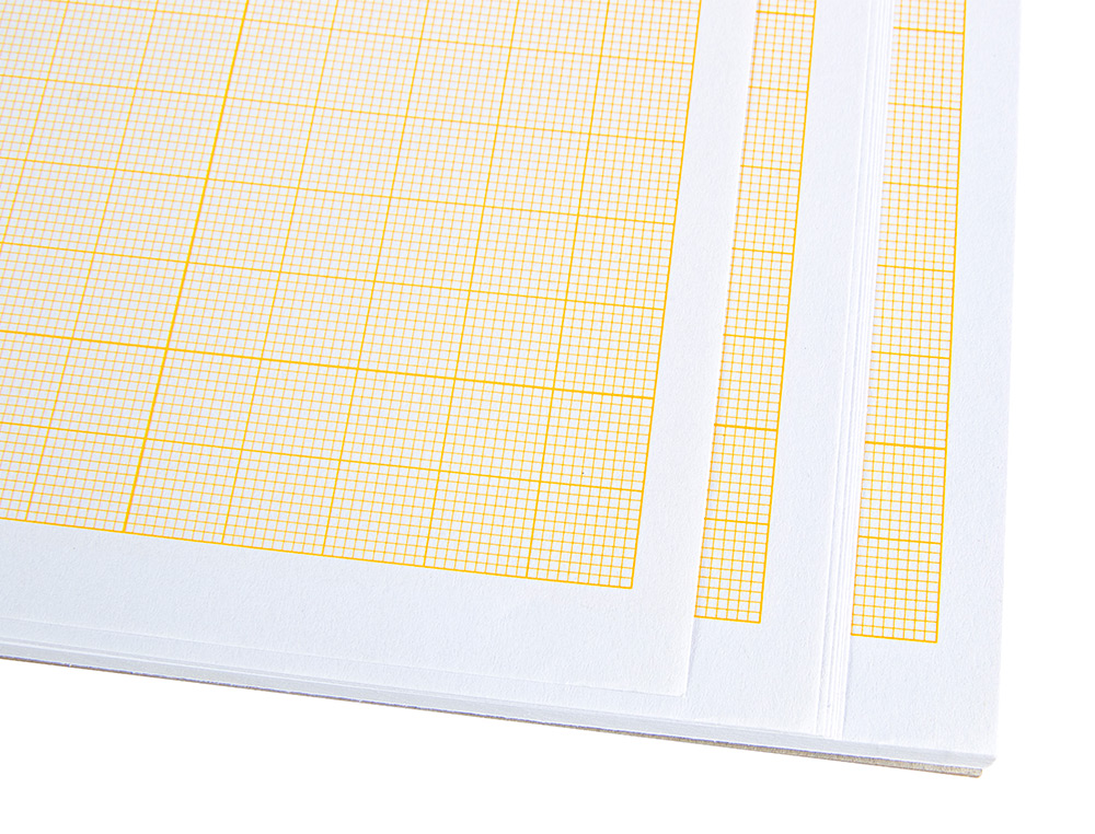 PAPEL DIBUJO LIDERPAPEL 210X297MM 80G/M2 MILIMETRADO PACK DE 10 HOJAS