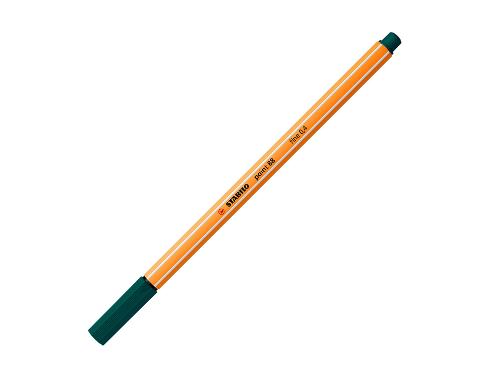 ROTULADOR STABILO PUNTA DE FIB RA POINT 88 VERDE PINO PUNTA FINA 0,4MM
