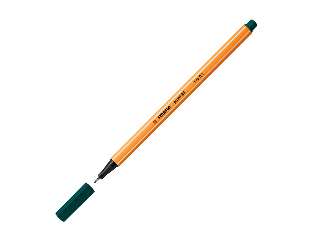 ROTULADOR STABILO PUNTA DE FIB RA POINT 88 VERDE PINO PUNTA FINA 0,4MM