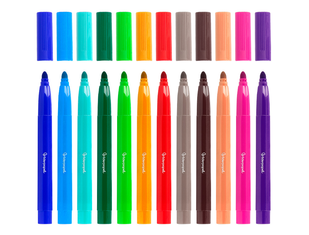 ROTULADOR LIDERPAPEL JUMBO CAJA DE 12 UNIDADES COLORES SURTIDOS