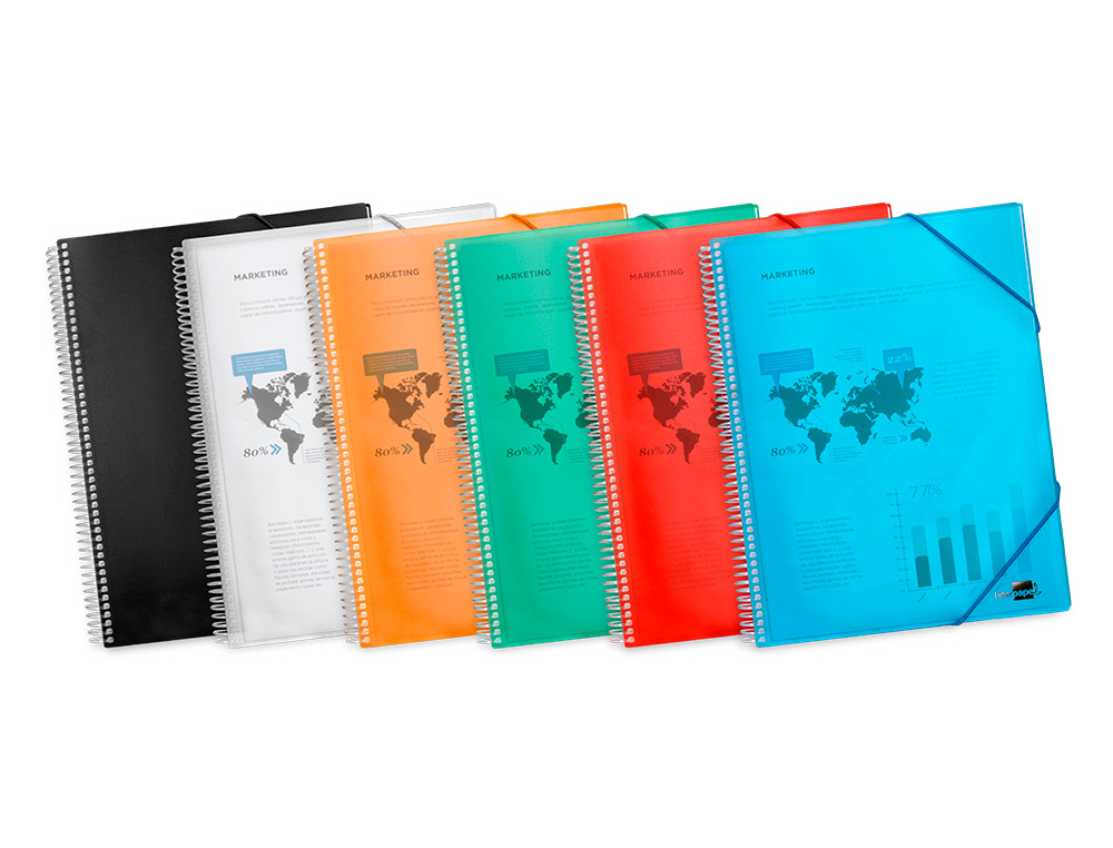 CARPETA LIDERPAPEL ESCAPARATE CON ESPIRAL 30 FUNDAS POLIPROPILENO DIN A4 VERDE