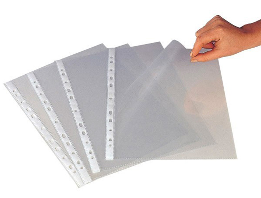 FUNDA MULTITALADRO Q-CONNECT FOLIO 80 MC CRISTAL CAJA DE 100 UNIDADES