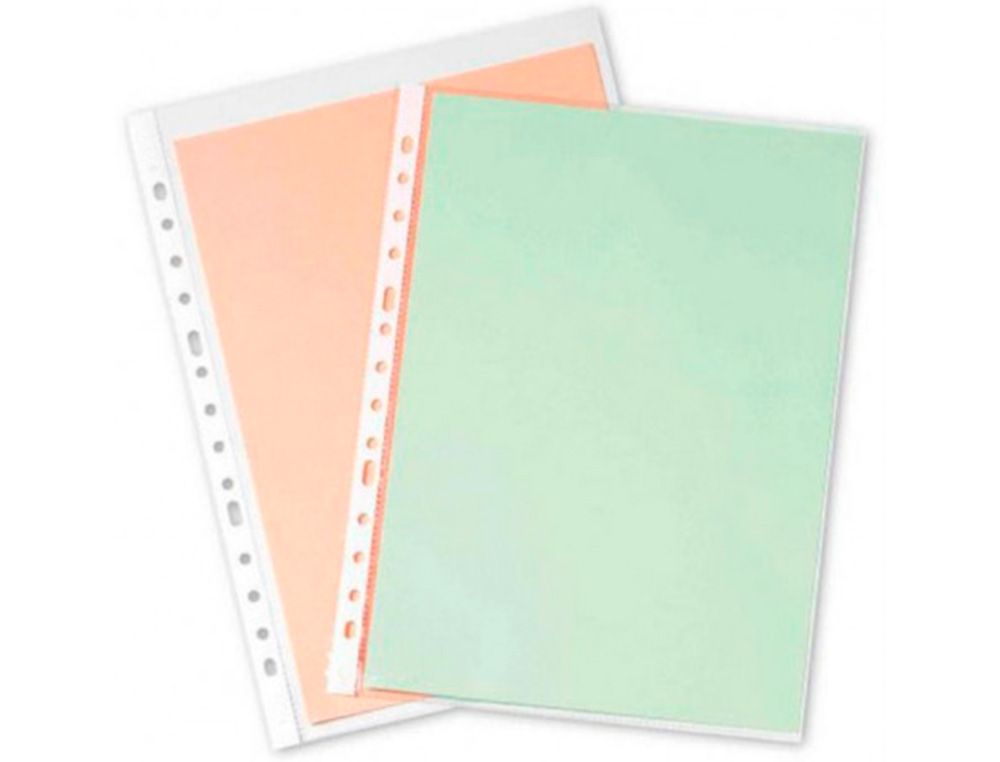 FUNDA MULTITALADRO Q-CONNECT FOLIO 80 MC CRISTAL CAJA DE 100 UNIDADES