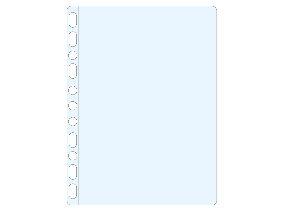 FUNDA MULTITALADRO ESSELTE DIN A4 POLIPROPILENO 60 MC PIEL DE NARANJA CAJA DE 100 UNIDADES