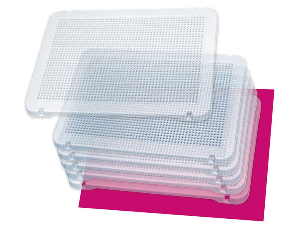 JUEGO MINILAND PLACA PARA PINCHOS TRANSPARENTE 31X21 CM SET DE 6 UNIDADES