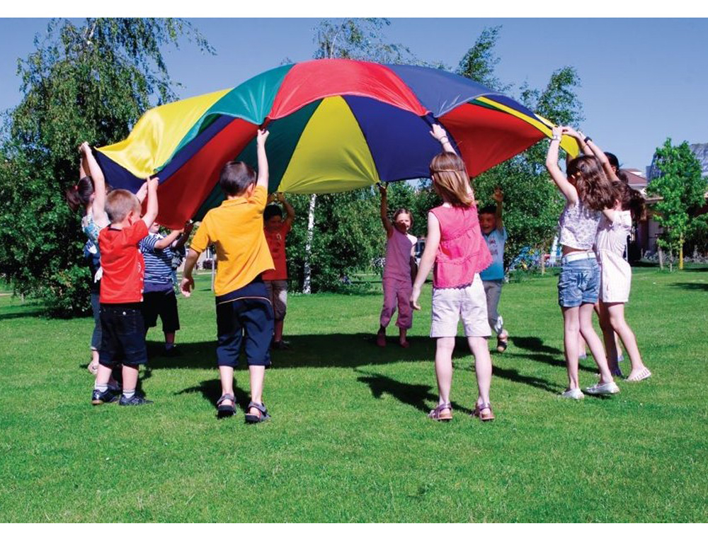 PARACAIDAS AMAYA DE NYLON CON 12 ASAS COLORES DEL PARCHIS 3,50 M