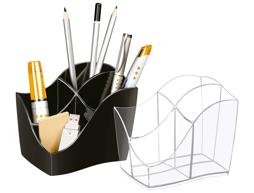 ORGANIZADOR SOBREMESA CEP GAMA ELLYPSE GREENSPIRIT PLASTICO NEGRO 118X89X98 MM