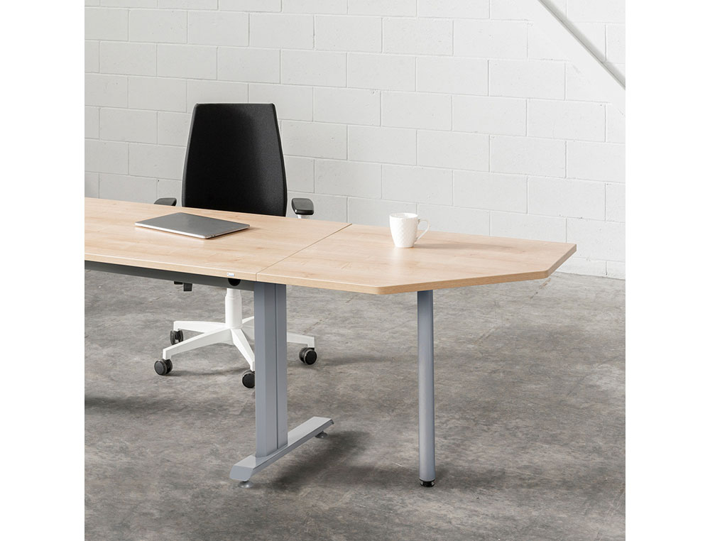 MESA DE OFICINA ROCADA METAL 2001AC02 ALUMINIO /GRIS 140X80 CM