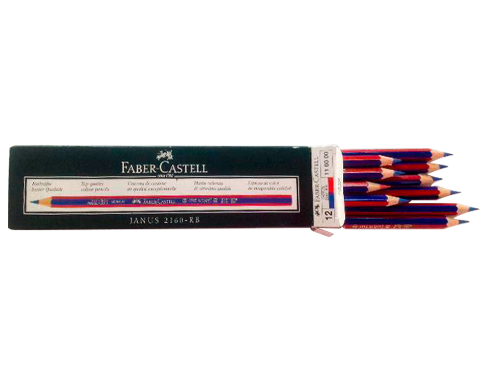 LAPICES BICOLOR FABER CASTELL FINO HEXAGONAL ROJO/AZUL UNIDAD
