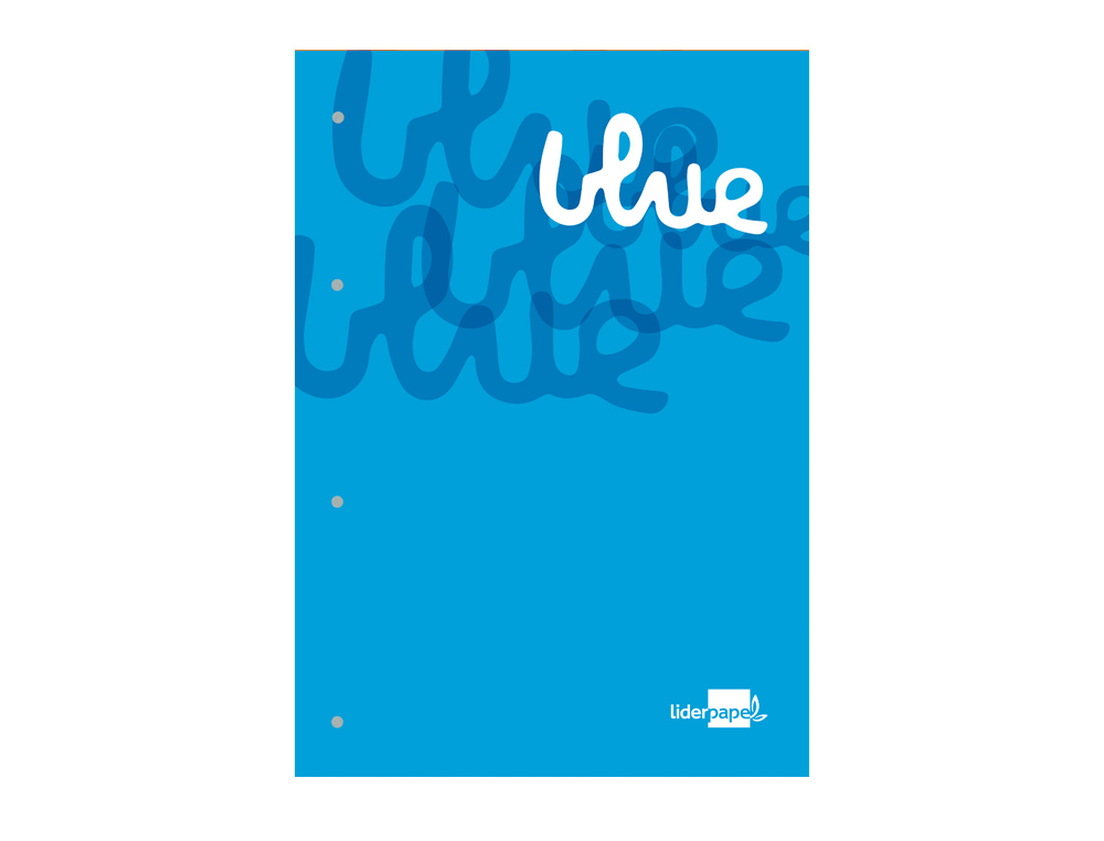 BLOC ENCOLADO LIDERPAPEL CUADRO 5 MM AZUL A4 NATURAL 100 HOJAS 100 G/M2