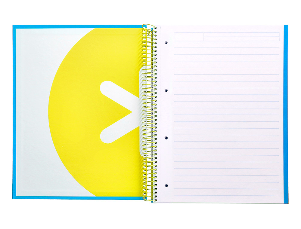 CUADERNO ESPIRAL A4 MICRO ANTARTIK TAPA FORRADA 120H 90 GR HORIZONTAL 5 BANDAS 4 TALADROS COLOR AZUL
