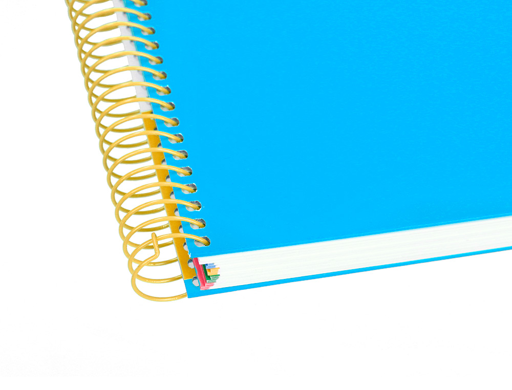 CUADERNO ESPIRAL A4 MICRO ANTARTIK TAPA FORRADA 120H 90 GR HORIZONTAL 5 BANDAS 4 TALADROS COLOR AZUL