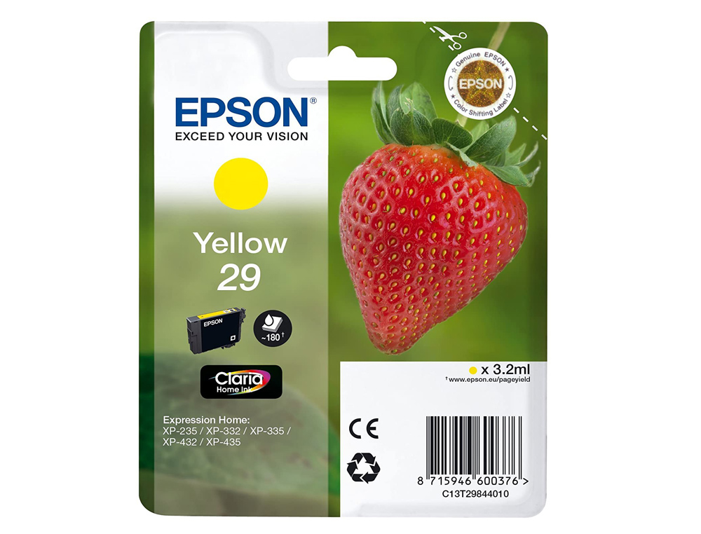 INK-JET EPSON HOME 29XL T2992 XP435/330/335/332/430/235/432 CIAN 450 PAG