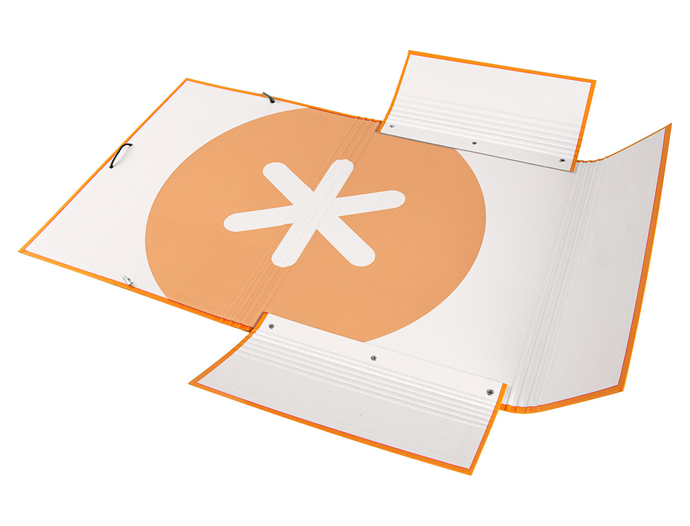 CARPETA ANTARTIK GOMAS TRES SOLAPAS CARTON FORRADO A4 COLOR MOSTAZA