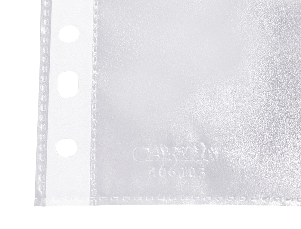FUNDA MULTITALADRO CARLIN POLIPROPILENO RUGOSO EXTRA FOLIO 16 TALADROS PACK DE 10 UNIDADES