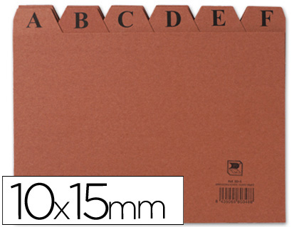 INDICE FICHERO LIDERPAPEL CARTON N3 100X150 MM