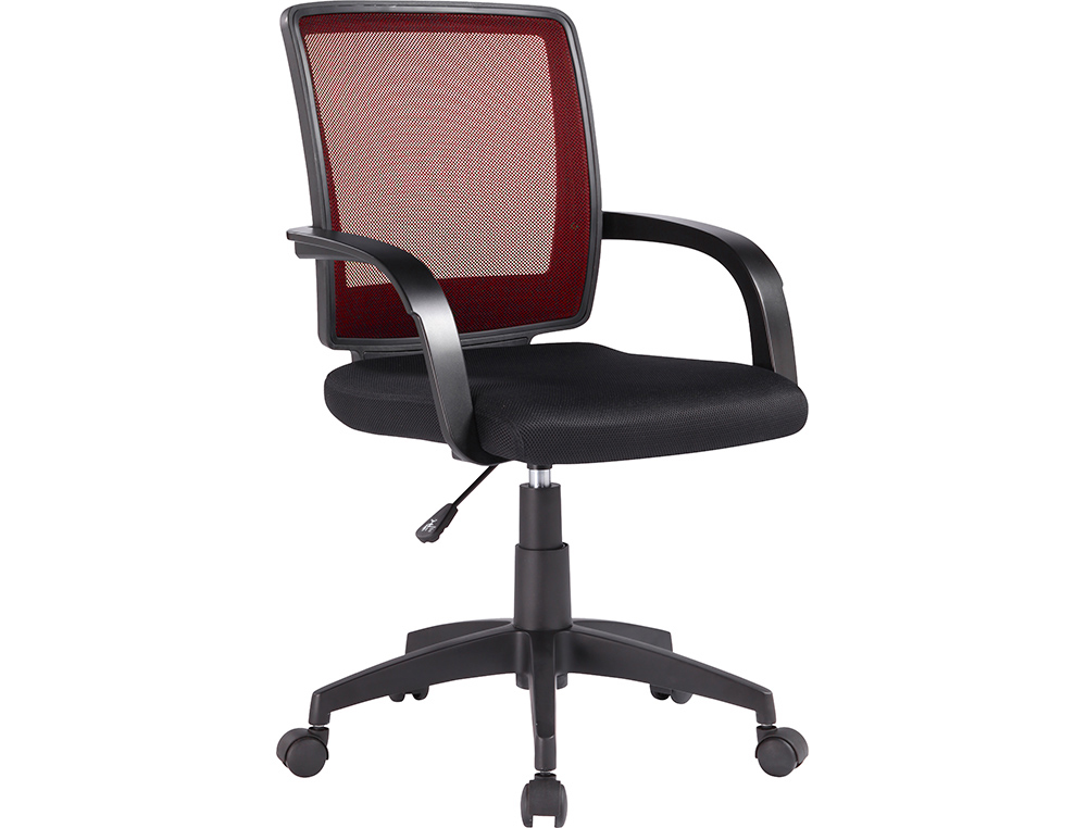 SILLA GIRATORIA Q-CONNECT RESPALDO MEDIO REGULABLE EN ALTURA 900+100X560X570 MM COLOR ROJO