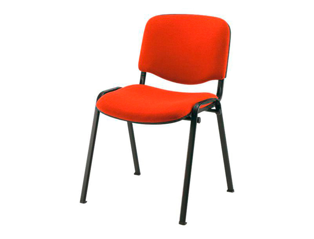 SILLA APILABLE Q-CONNECT BRAZOS CORTOS TAPIZADA SIN RUEDS 910 MM ALTO 460 MM LARGO440 MM PROFUNDIDAD ROJA